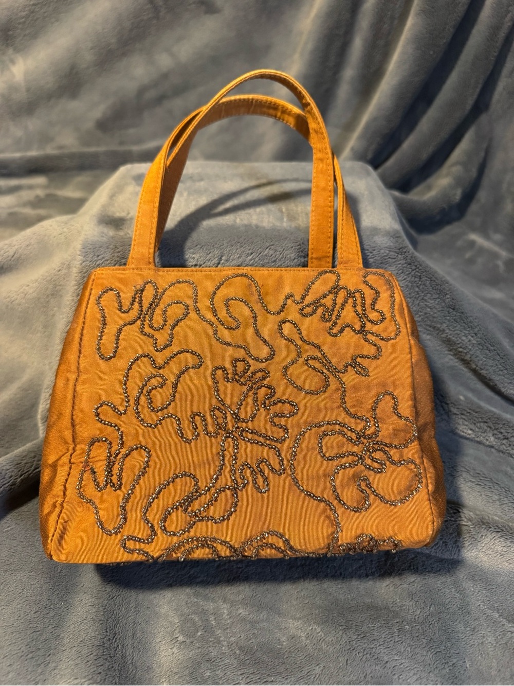 Anteprima Rust Beaded Mini Tote Handbag